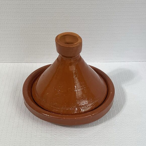 Tagine Clay Pot Earthenware Terracotta Traditional Moroccan Food 2-Piece - Picture 3 of 17